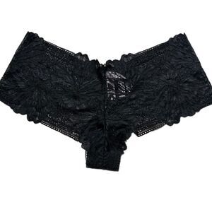 Victoria’s Secret Incredible Sheer floral lace Shortie panty black Large